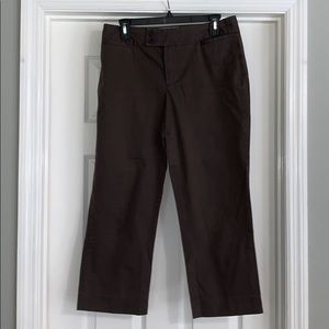 4/$20 Gap size 8 curvy brown crop slacks pants